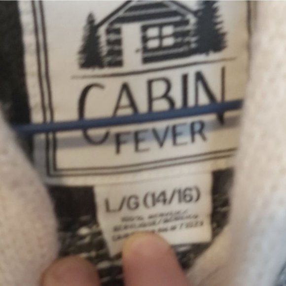 CABIN FEVER | Girls Cardigan Sweater Sock Monkey Size Large (14-16) - Picture 5 of 6